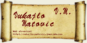 Vukajlo Matović vizit kartica